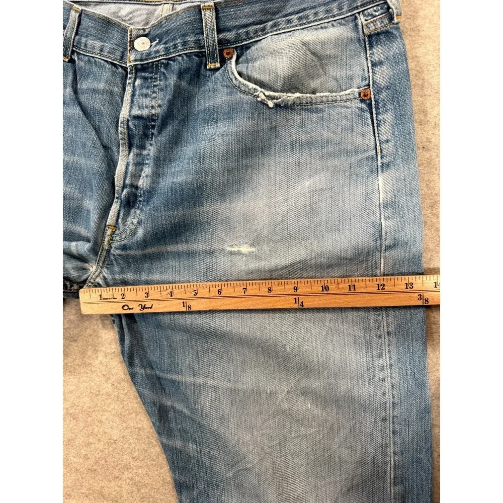 VTG Levi's 501 Jeans Mens 36x30 Blue Denim Medium Wash Button Fly Straight Leg